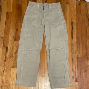 Garage Cream Cargo Pants Relaxed Fit